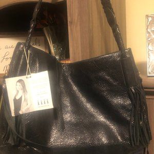 AIMEE KESTENBERG CHARLESTON HOBO BLACK LEATHER NWT